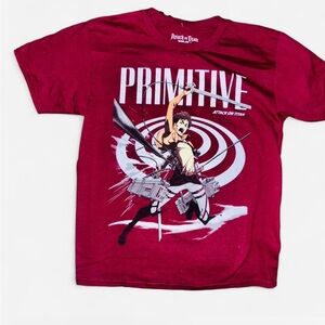 Primitive Burgundy Attack on Titan Tee